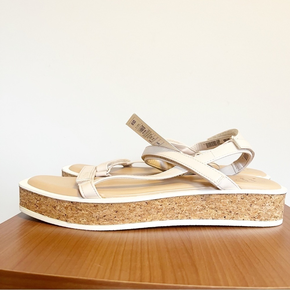 A New Day Nova Platform Cork Strappy Sandals - size 10